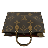 LOUIS VUITTON Onthego GM Giant Monogram Canvas Tote Shoulder Bag Brown