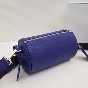 Dior Roller Pouch In Blue Grained Calfskin