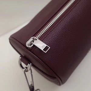 Dior Roller Pouch In Burgundy Grained Calfskin