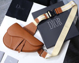 Dior Men's Saddle Belt Bag In Brown Grained Calfskin