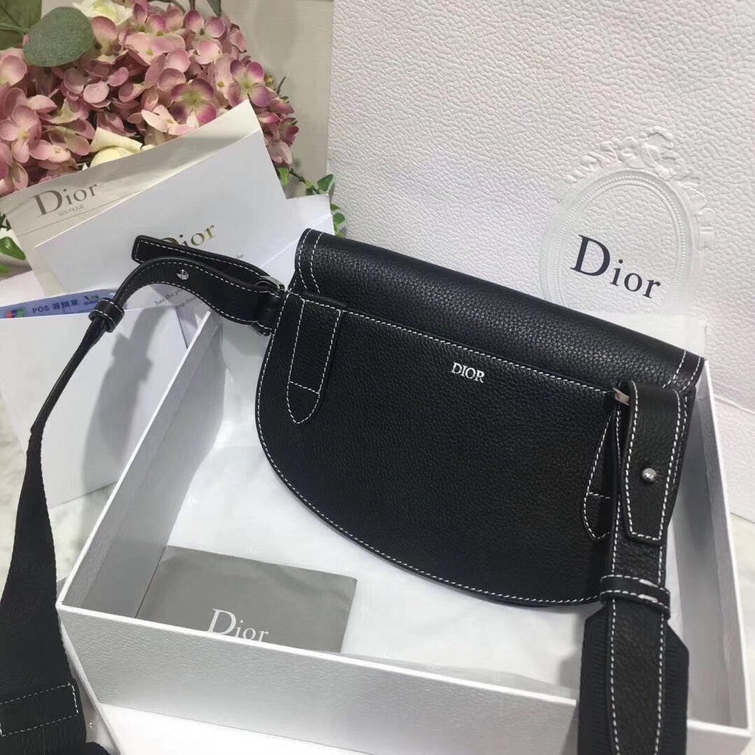 Dior Black DIOR x KAWS Pouch Saddle Bag