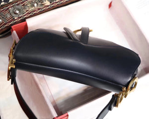 Dior Saddle Bag In Navy Blue Calfskin