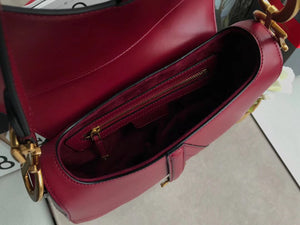 Dior Saddle Bag In Red Calfskin