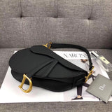 Dior Saddle Bag In Black Grained Calfskin