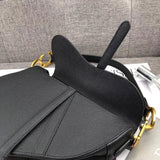 Dior Saddle Bag In Black Grained Calfskin