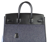 Hermes Birkin 35 Bag Rare Limited Edition Denim Shadow