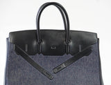 Hermes Birkin 35 Bag Rare Limited Edition Denim Shadow