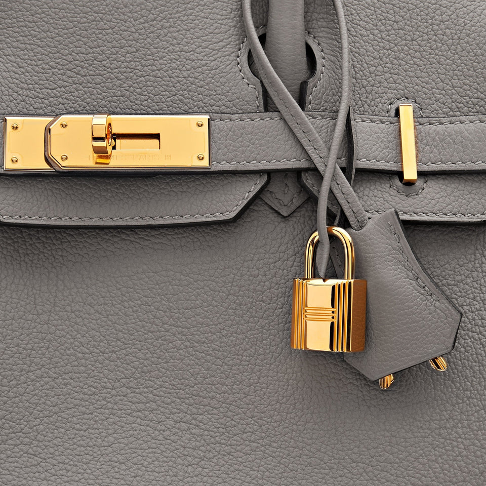 Hermes Birkin 30 Gris Togo Leather Gold Hardware
