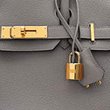 Hermes Birkin 30 Gris Togo Leather Gold Hardware