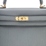 Hermes Kelly Retourne 25 Veau Togo 63 Vert Amande Gold Hardware