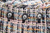 Chanel Multicolor Tweed Fringe Jacket SZ 42