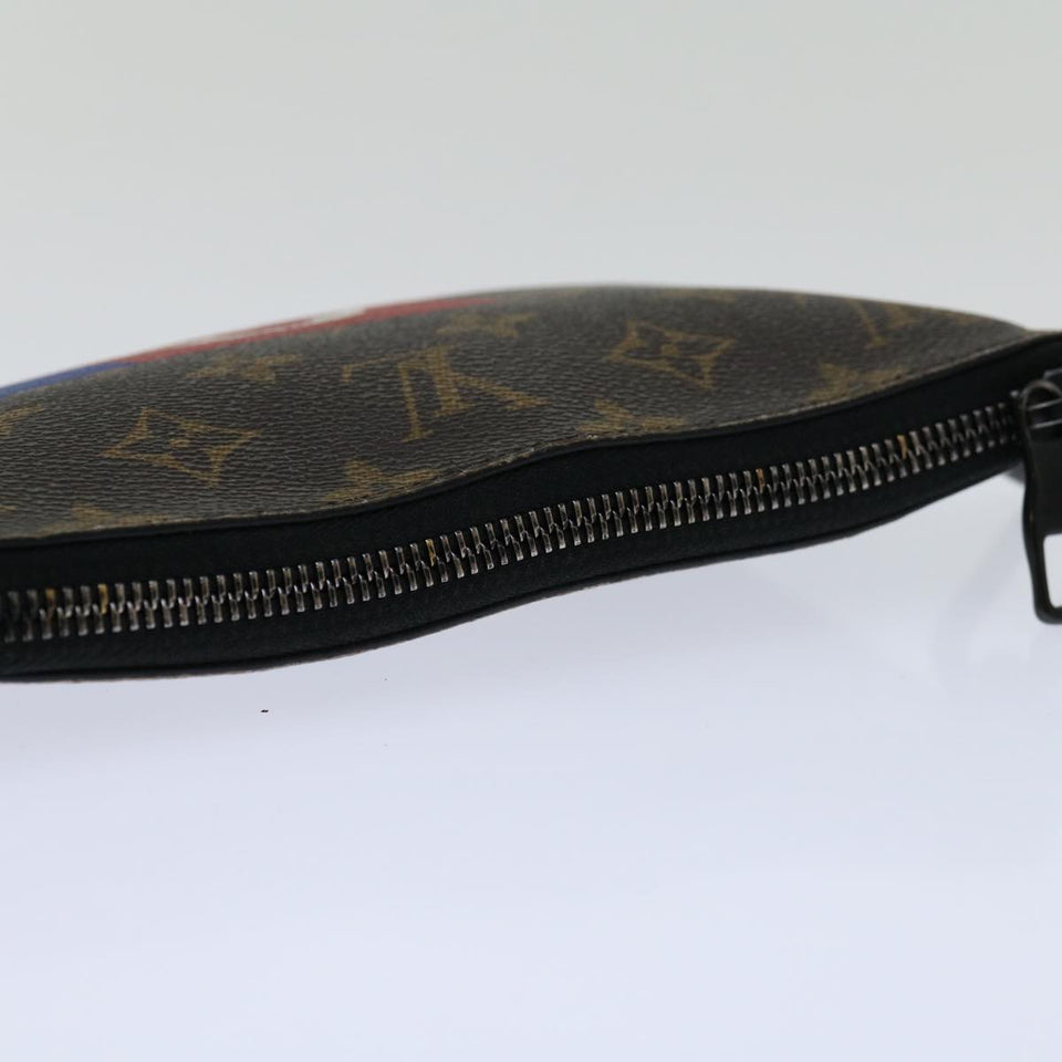 Louis Vuitton Pochette Zippée  Canvas Clutch Bag
