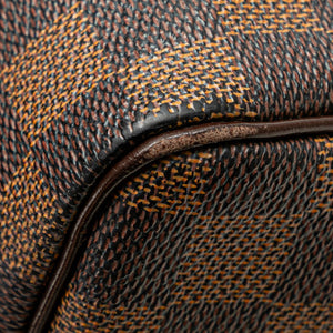 Louis Vuitton Damier Speedy 30 Handbag Mini Boston Bag N41531 Eve Brown PVC Leather  Louis Vuitton