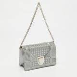 Dior Silver Cannage Patent Leather Baby Diorama Chain Bag
