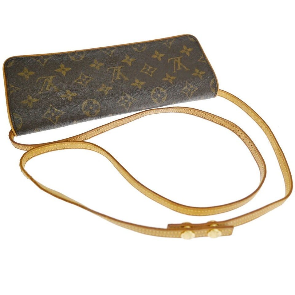 Louis Vuitton Pochette Twin Gm  Canvas Clutch Bag