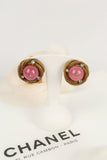 Boucles d'oreilles roses Chanel