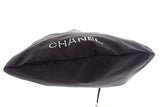 Chanel Black Satin & Pearl Stud Detail Handbag