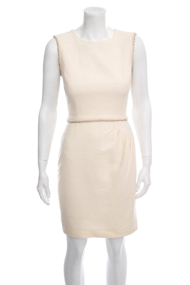 Chanel Cream Sleeveless Dress SZ 36