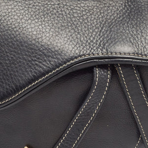 Dior Black Leather Saddle Bag