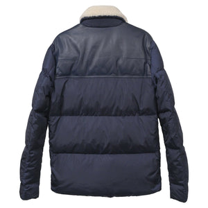 Dior Homme Goose Down Puffer Jacket in Blue Polyamide