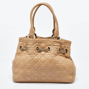 Dior Beige Cannage Leather Chri Chri Chain Tote..