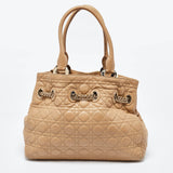 Dior Beige Cannage Leather Chri Chri Chain Tote..