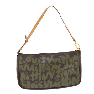 Louis Vuitton Pochette Accessoire  Canvas Clutch Bag