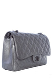 Chanel Silver Caviar Jumbo RHW  Handbag