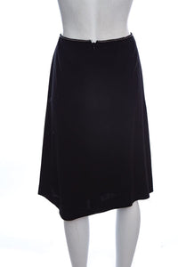 Chanel 2015 Black Chain Detail Skirt SZ 44
