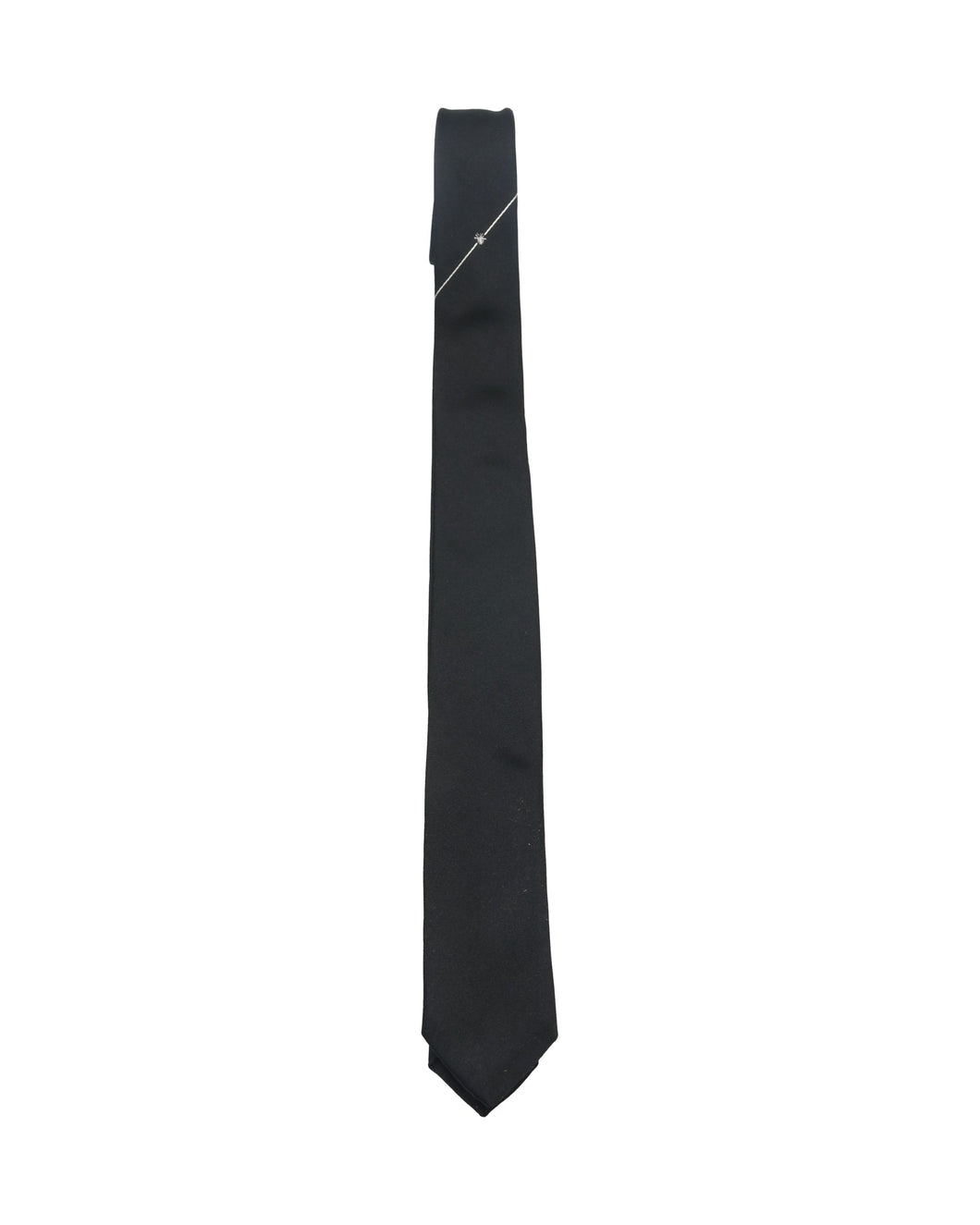 Dior Homme Beetle Skinny Tie in Black Silk