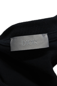 Dior Mens Short Sleeves Pullover Tee Shirt Black Cotton