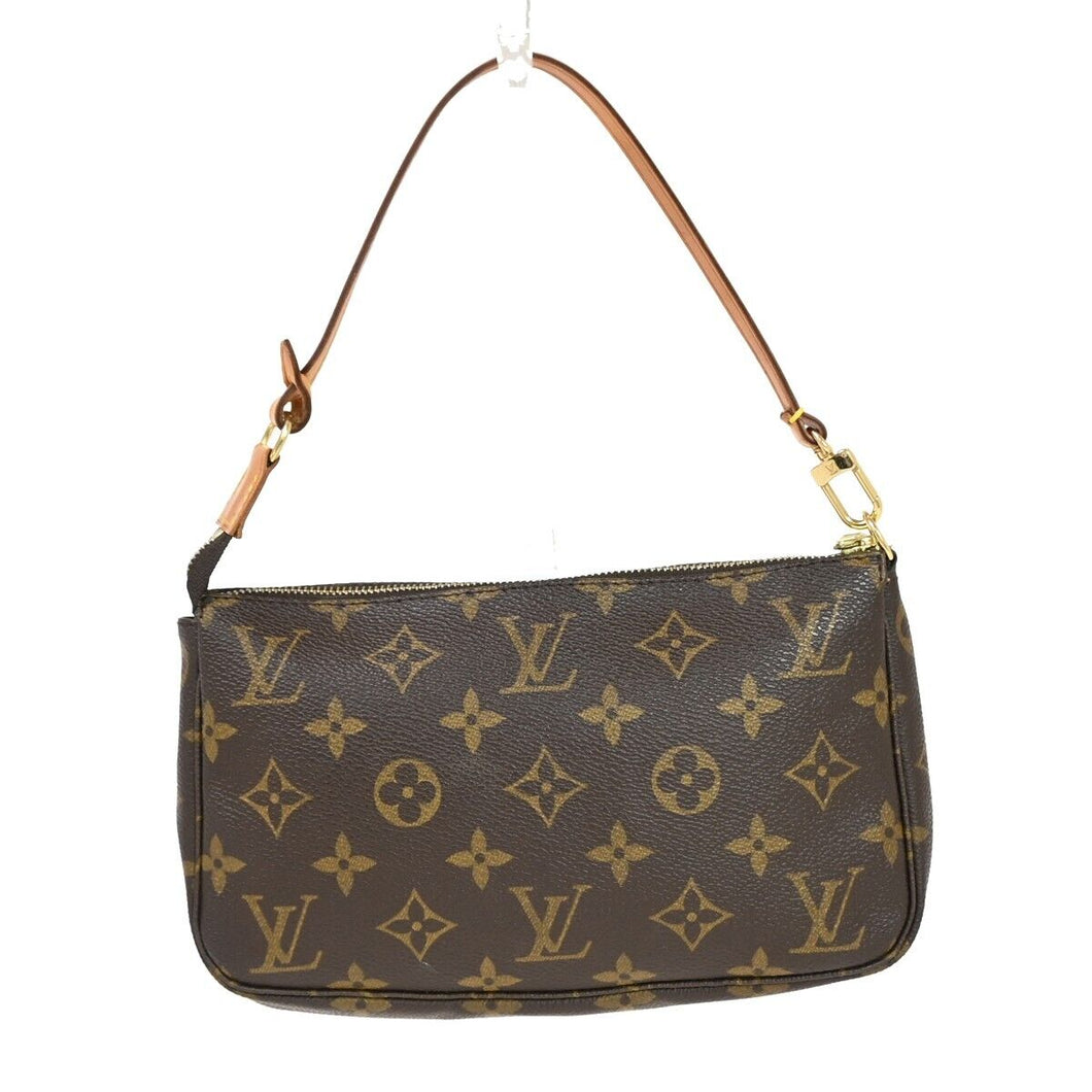 Louis Vuitton Pochette Accessoire  Canvas Clutch Bag