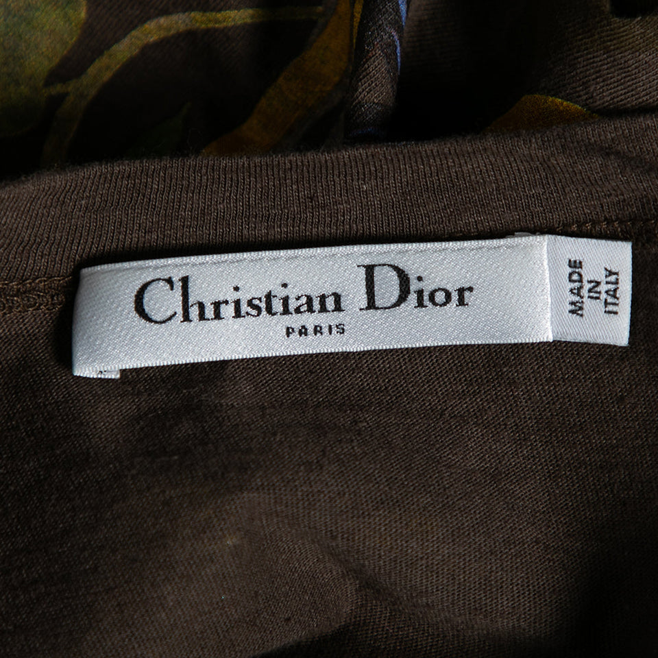 Dior Brown Printed Cotton Short Sleeve T-Shirt