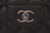 Chanel Black Jumbo Lambskin Double SHW  Handbag