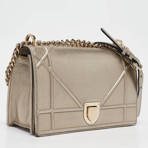 Dior Gold Leather Medium Diorama Flap Shoulder Bag