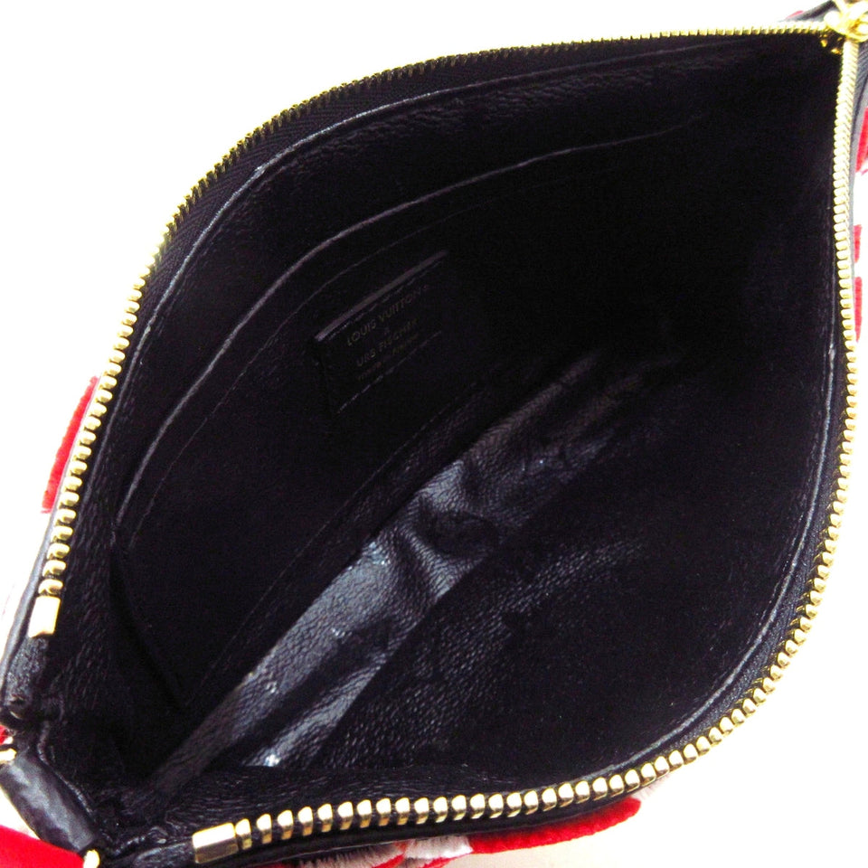 Louis Vuitton Pochette Accessoire  Canvas Clutch Bag