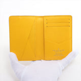 Louis Vuitton Damier Organizer Do Push N40596 Brown x Yellow   Card Case