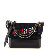 CHANEL Gabrielle Logo Hobo Tweed and Calfskin Medium