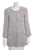 Chanel Beige Tweed Jacket SZ 38