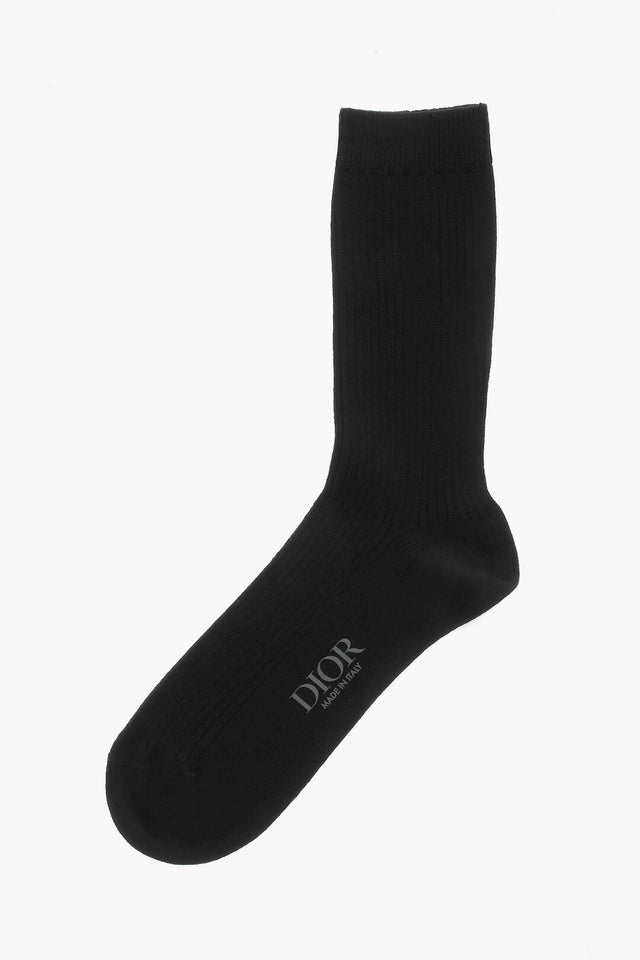 Dior Ribbed Cotton Long Socks