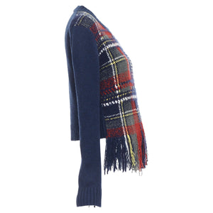 Dior plaid tartan cashmere silk sweater
