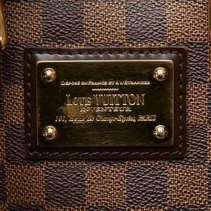 Louis Vuitton Damier Hamsteed PM Handbag N51205 Brown PVC Leather  Louis Vuitton