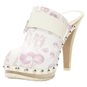 Christian Dior  Trottr Blossom monogram wooden clog