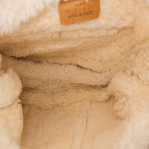 Dior Brown Shearling Saddle Bag