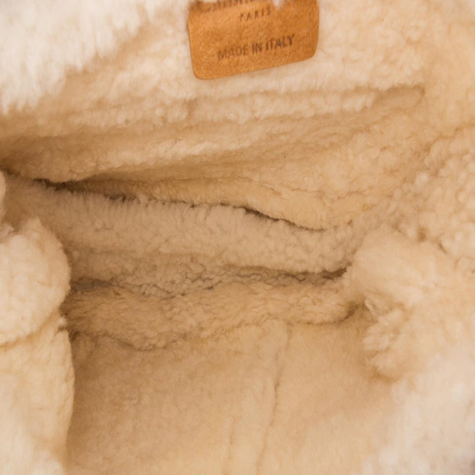 Dior Brown Shearling Saddle Bag