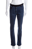 Chanel Denim Patent Leather Accent Jeans SZ 40
