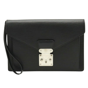Louis Vuitton Sellier Drangonne  Leather Clutch Bag