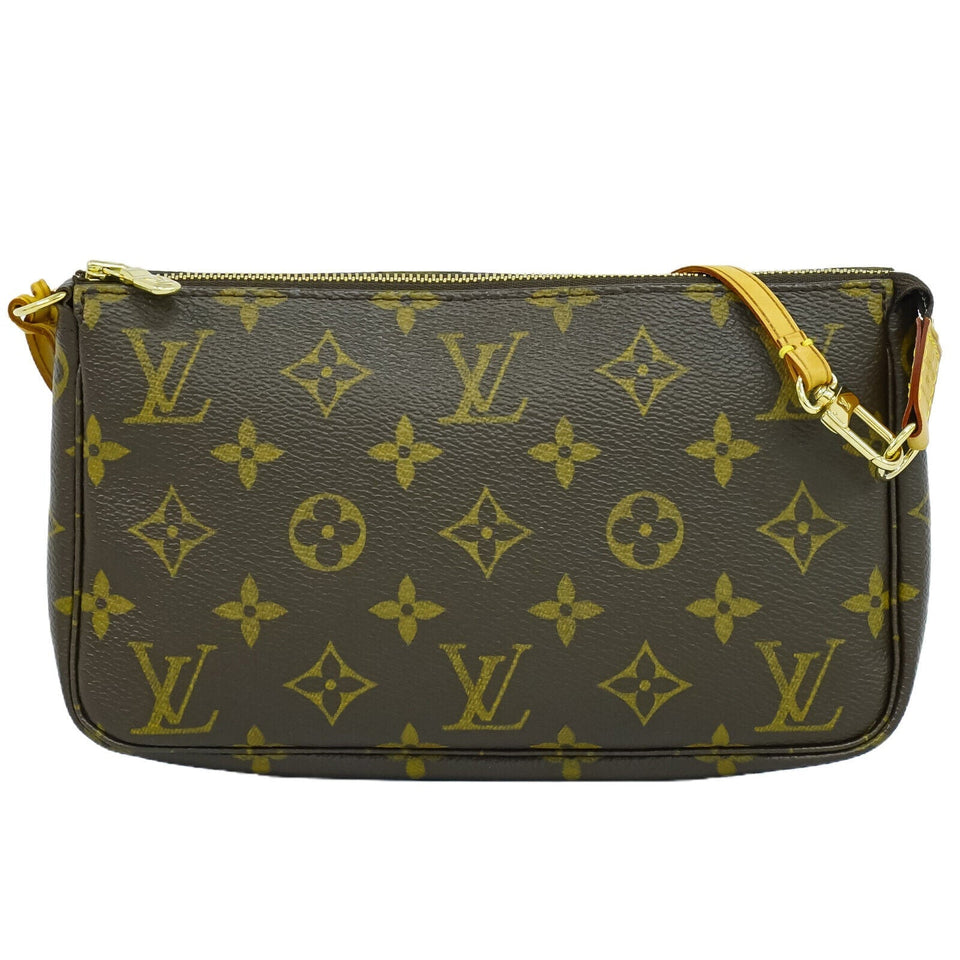 Louis Vuitton Pochette Accessoire  Canvas Clutch Bag