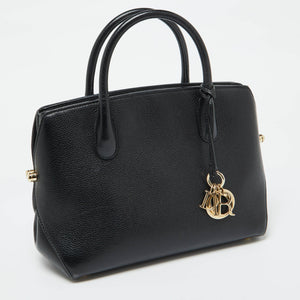 Dior Black Leather Open Bar Tote