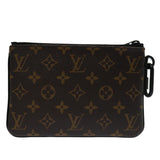 Louis Vuitton Pochette Zippée  Canvas Clutch Bag